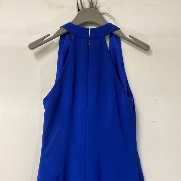 Theia Cobalt Smooth Mermaid Gown - Picture 11 of 14